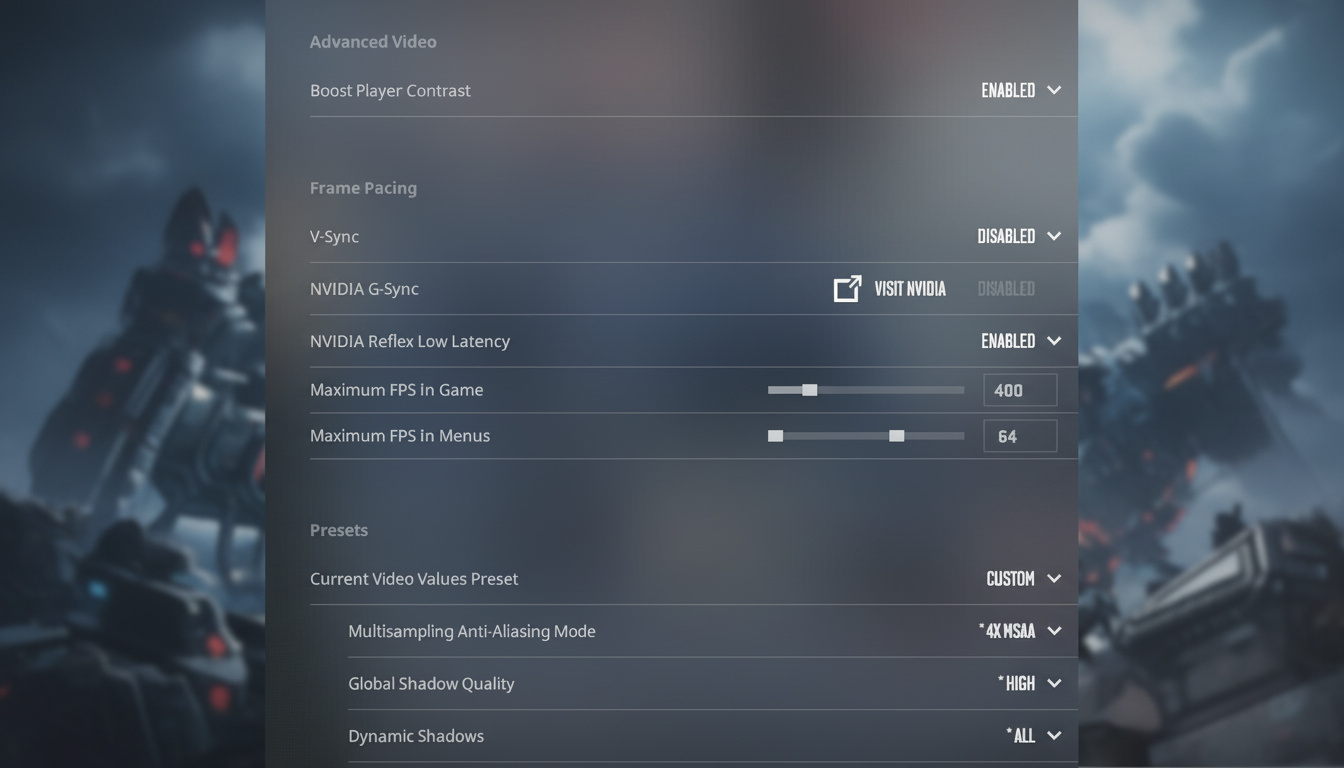 CS2 maximum FPS setting