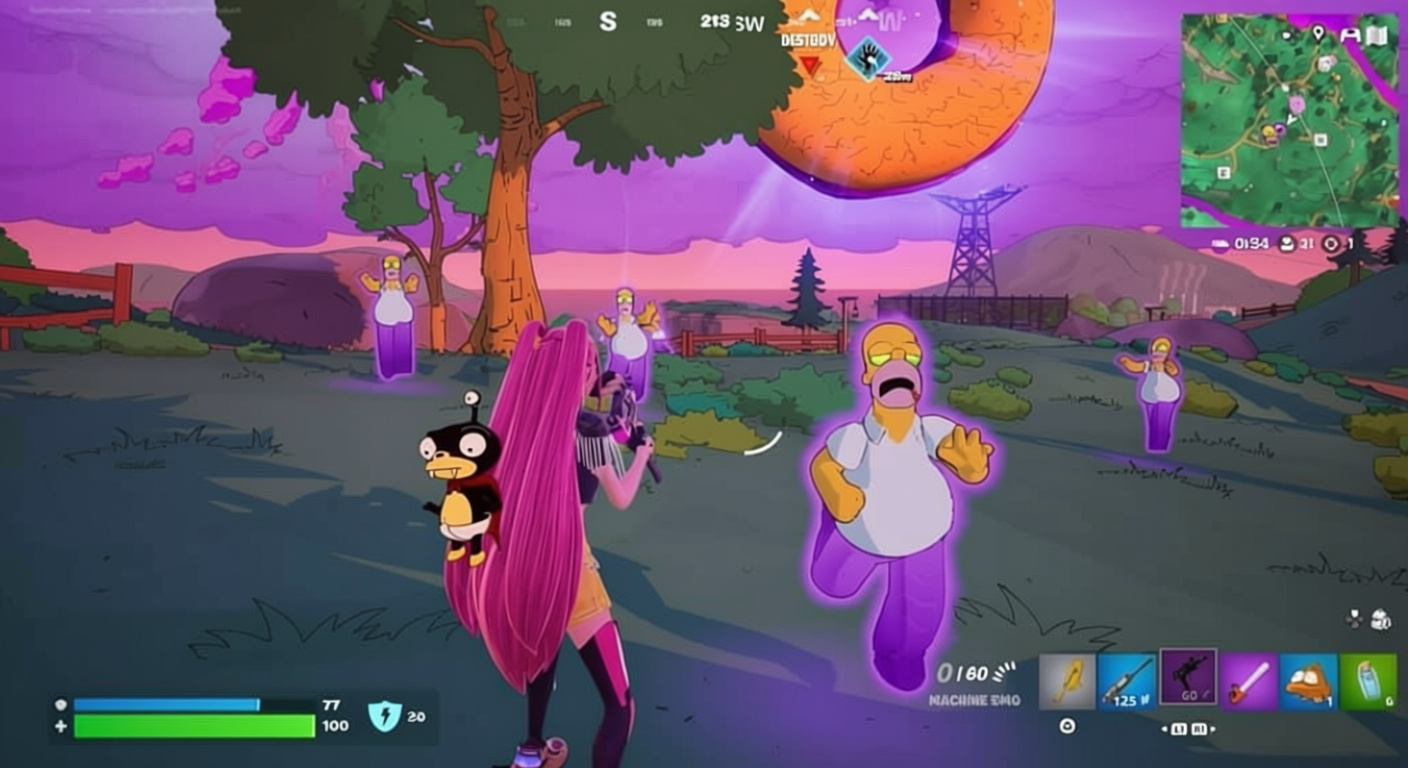 Fortnite x Simpsons zombie Homer