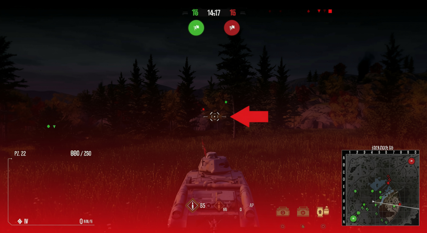 HUD aiming reticle
